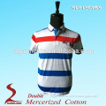 2016 Men's double mercerized cotton men's polo shirts bowling shirts golf shirts with embroidery